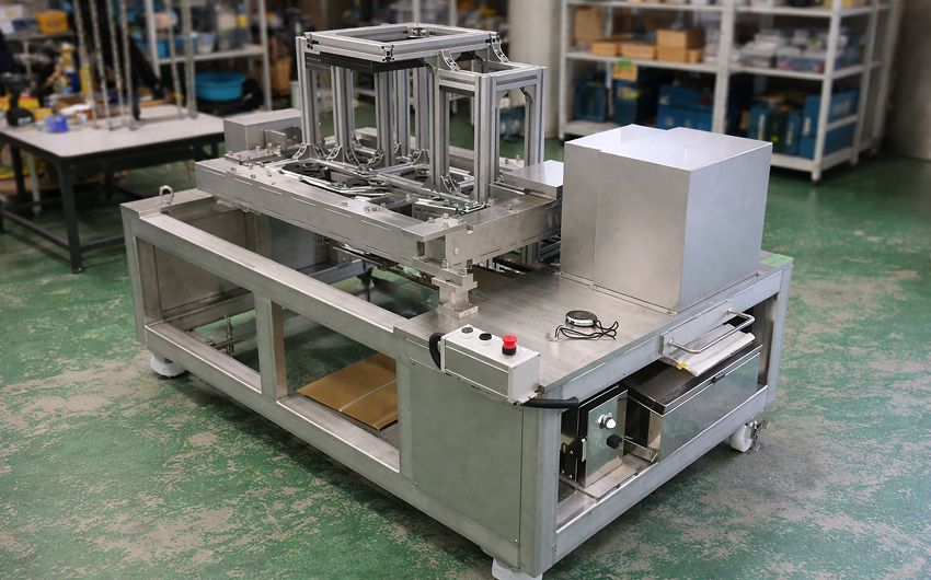 反転治具装置/オールステンレス製（クリーンルーム仕様）の製作