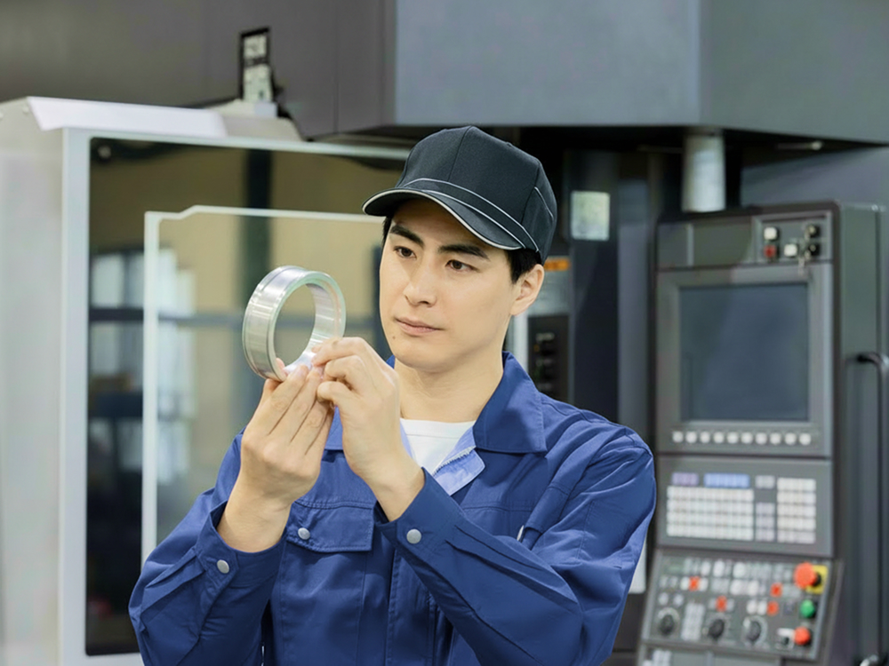 部品を確認する様子